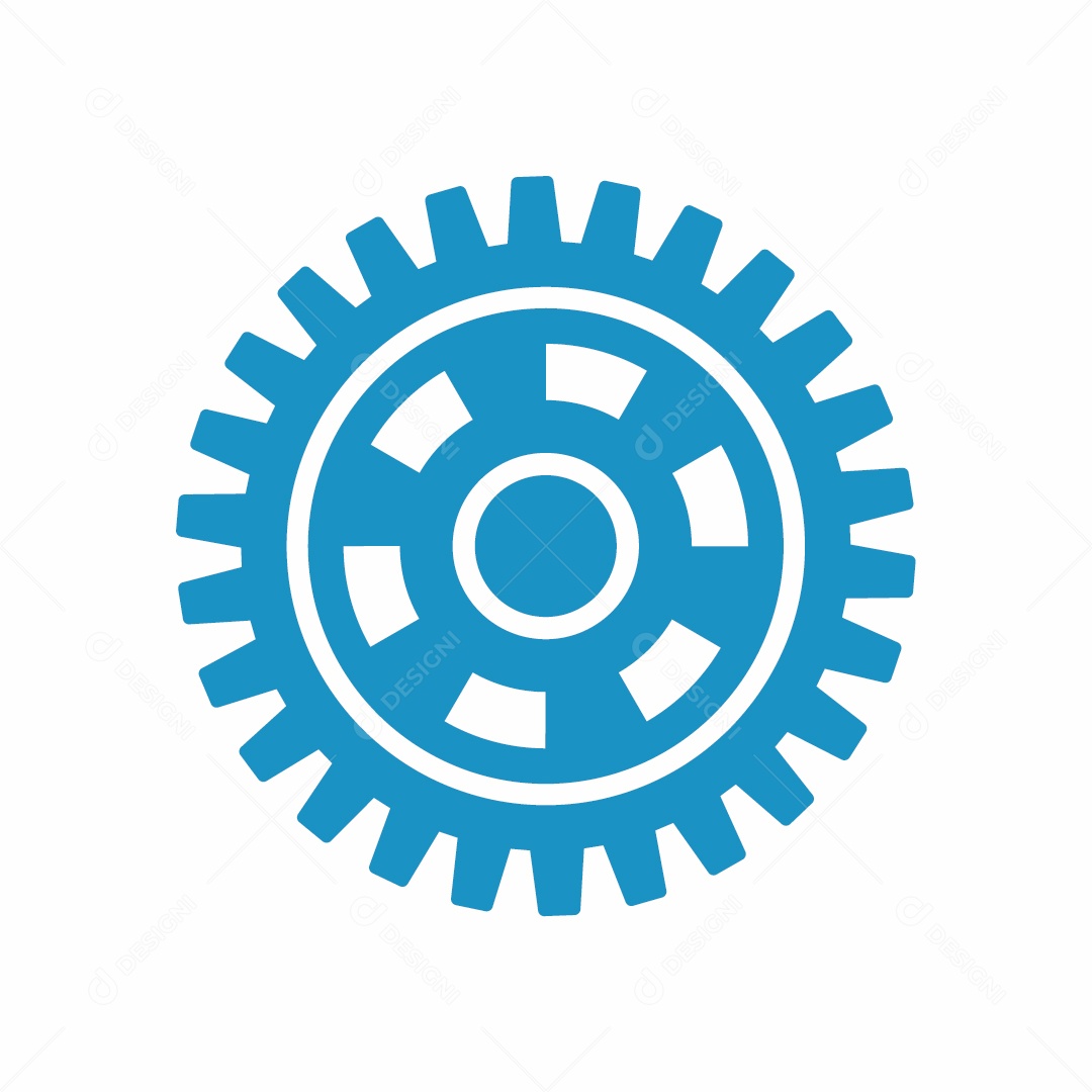 Ilustração Ícone de Engrenagem Roda Dentada de Negócio Vetor EPS