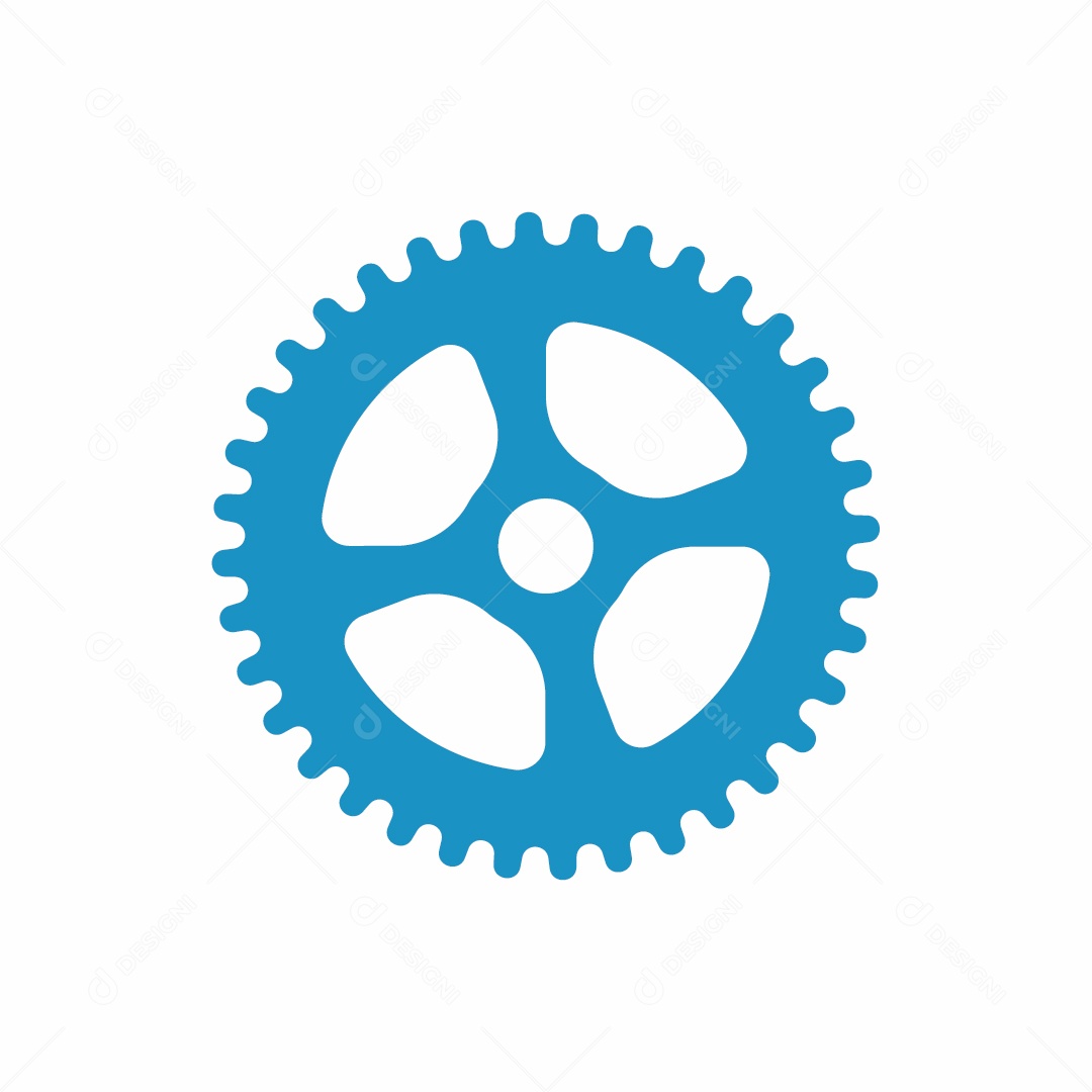 Ilustração Ícone de Engrenagem Roda Dentada de Negócio Vetor EPS