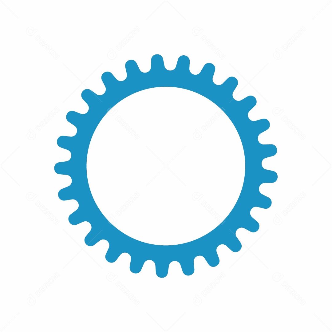 Ícone de Engrenagem Roda Dentada de Negócio Azul Ilustração Vetor EPS