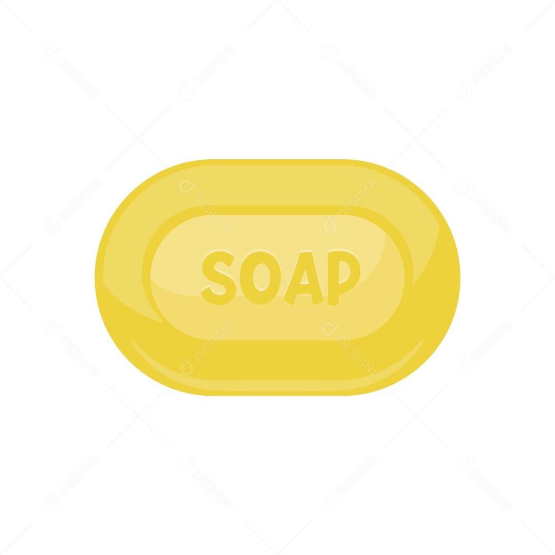 Sabonete Amarelo Ilustração Vetor EPS