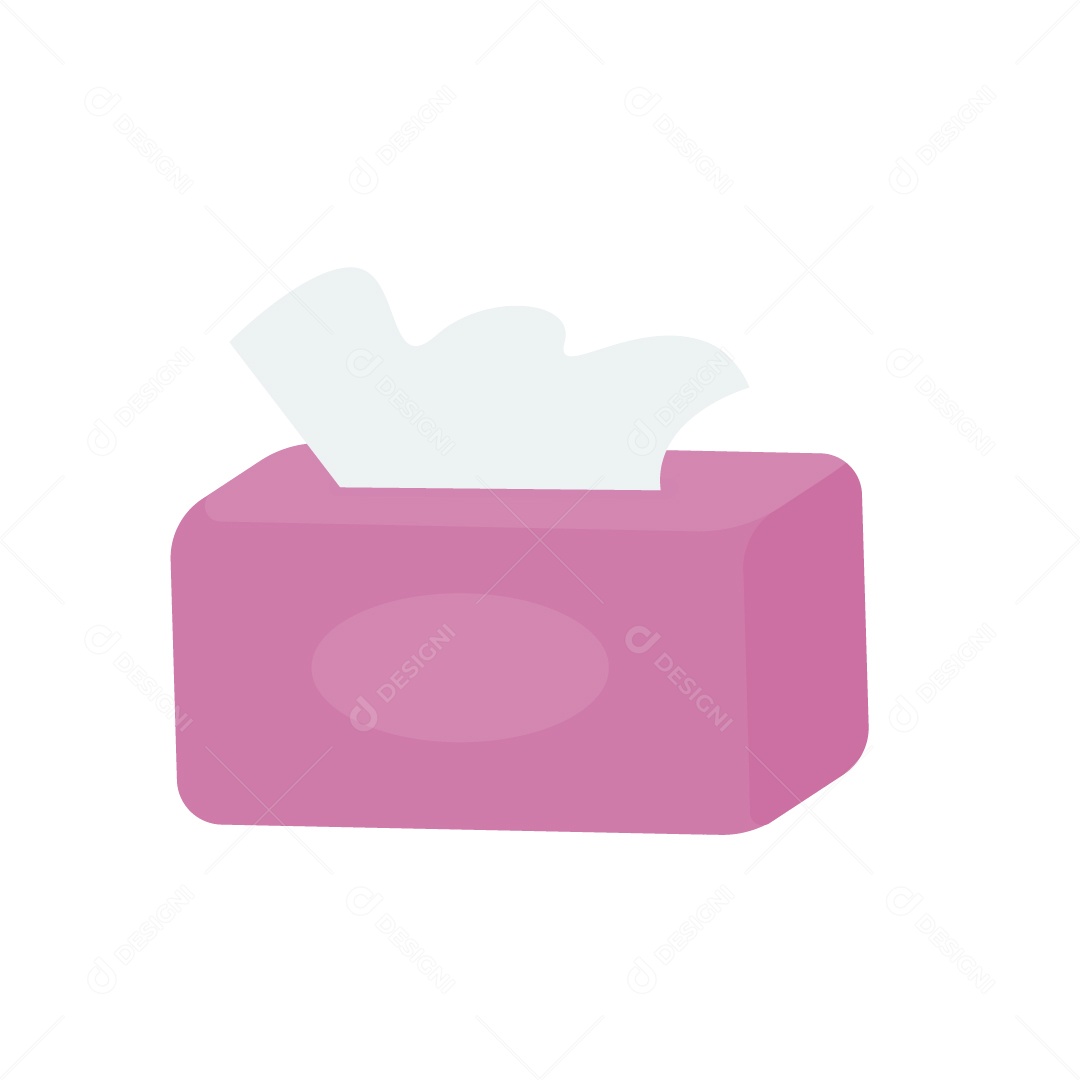 Caixa de Papel Toalha Rosa Ilustração Vetor EPS