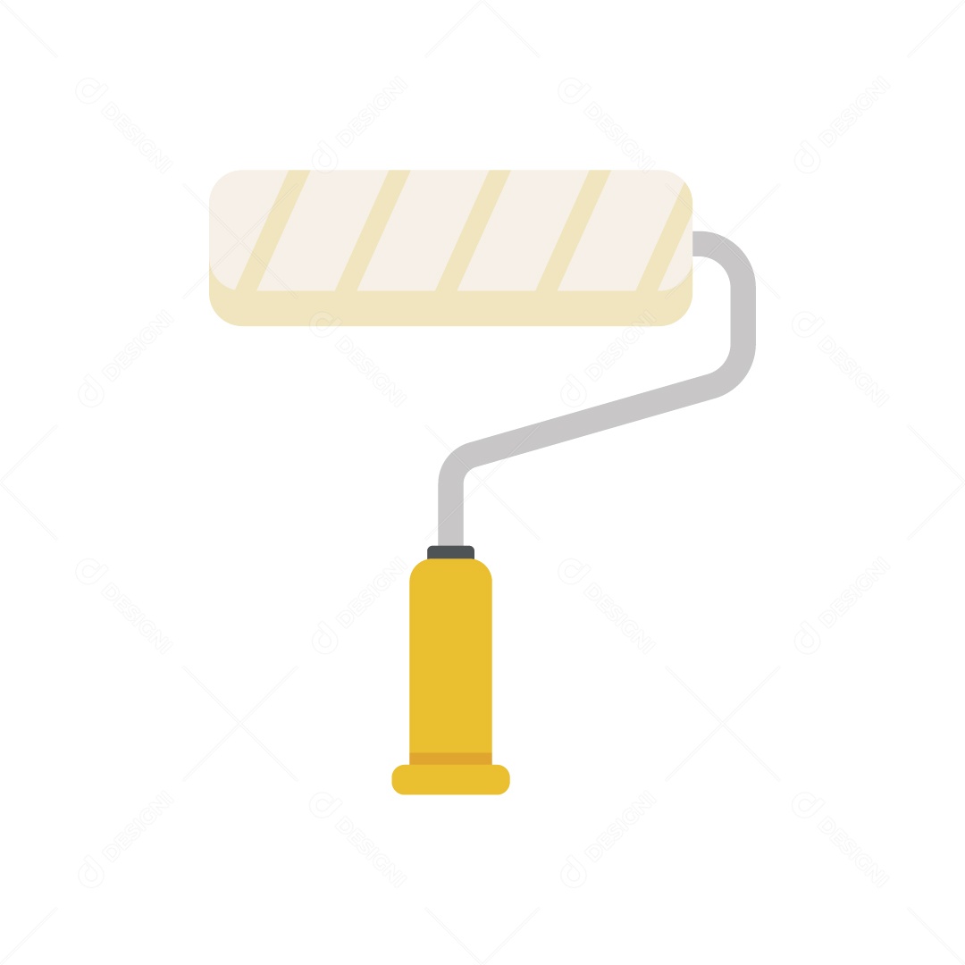 Rolo de Pintura Ilustração Vetor EPS