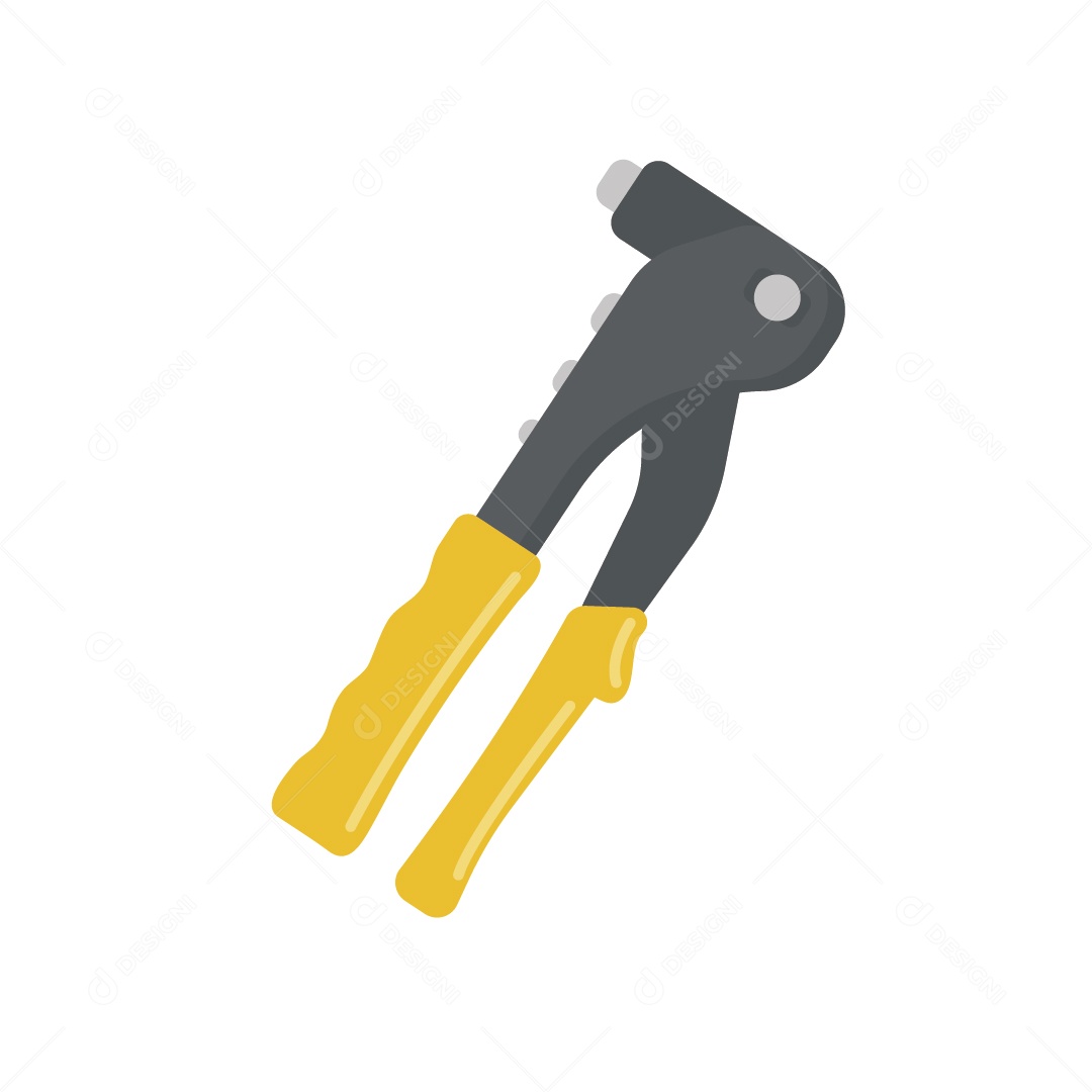 Alicate Rebitador Ilustração Vetor EPS