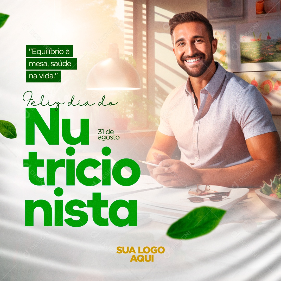 Feliz Dia Do Nutricionista 31 De Agosto Social Media PSD Editável