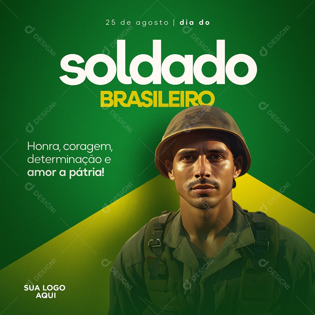 Social Media Soldado Brasileiro Amor e Pátria PSD Editável