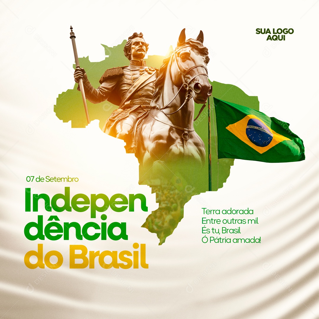 Social Media Independência Do Brasil Ó Pátria Amada PSD Editável