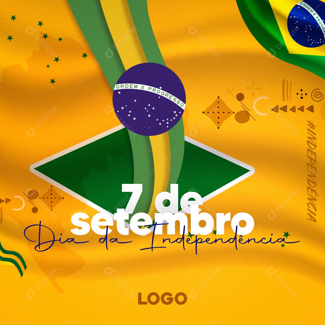 Social Media 7 De Setembro Dia Da Independência PSD Editável