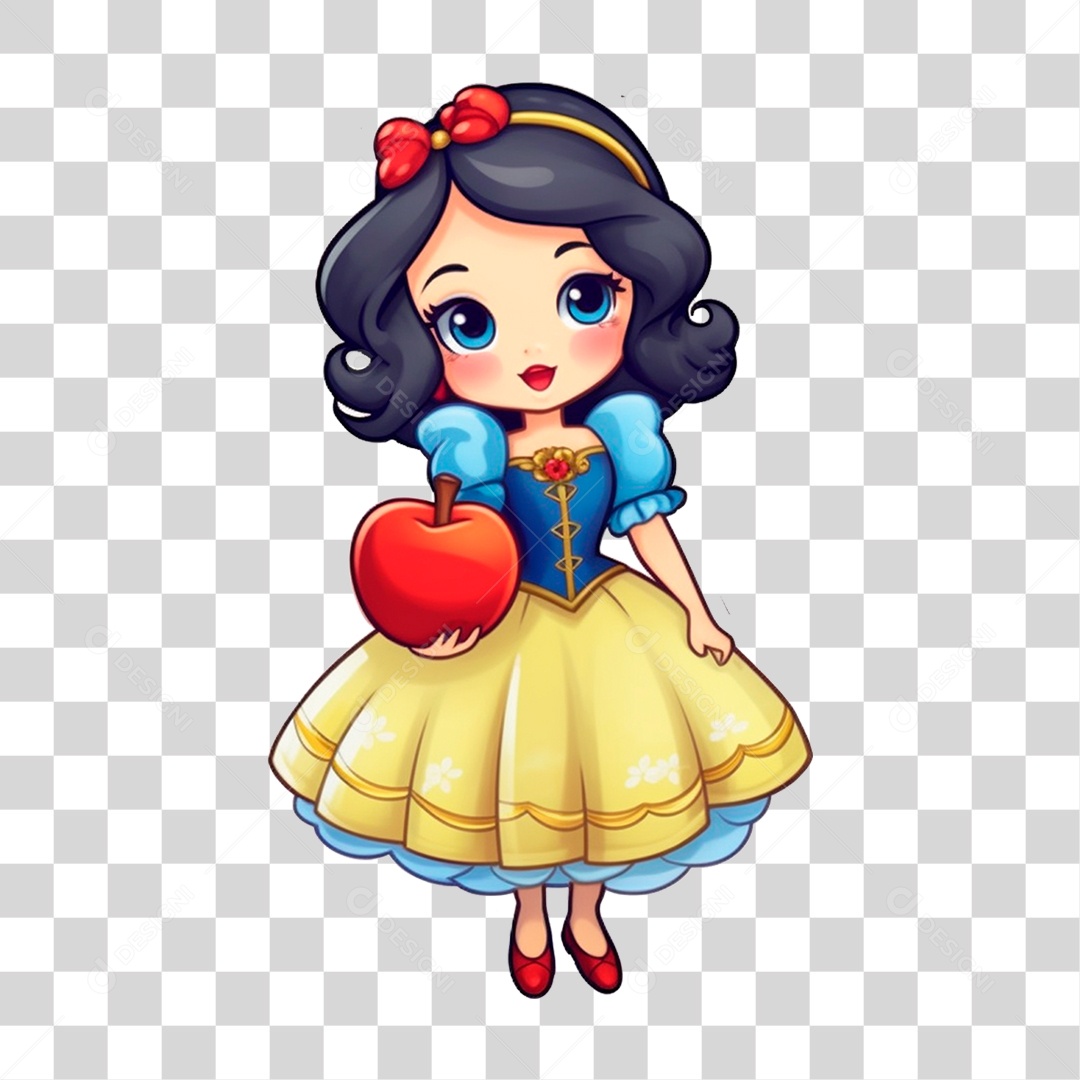 Branca de Neve em Desenho PNG Transparente