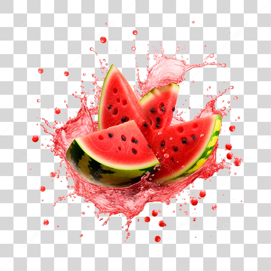 Fatias de Melancia PNG Transparente