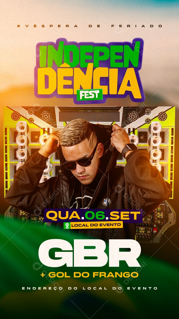 Story Independência Fest Flyer Social Media PSD Editável