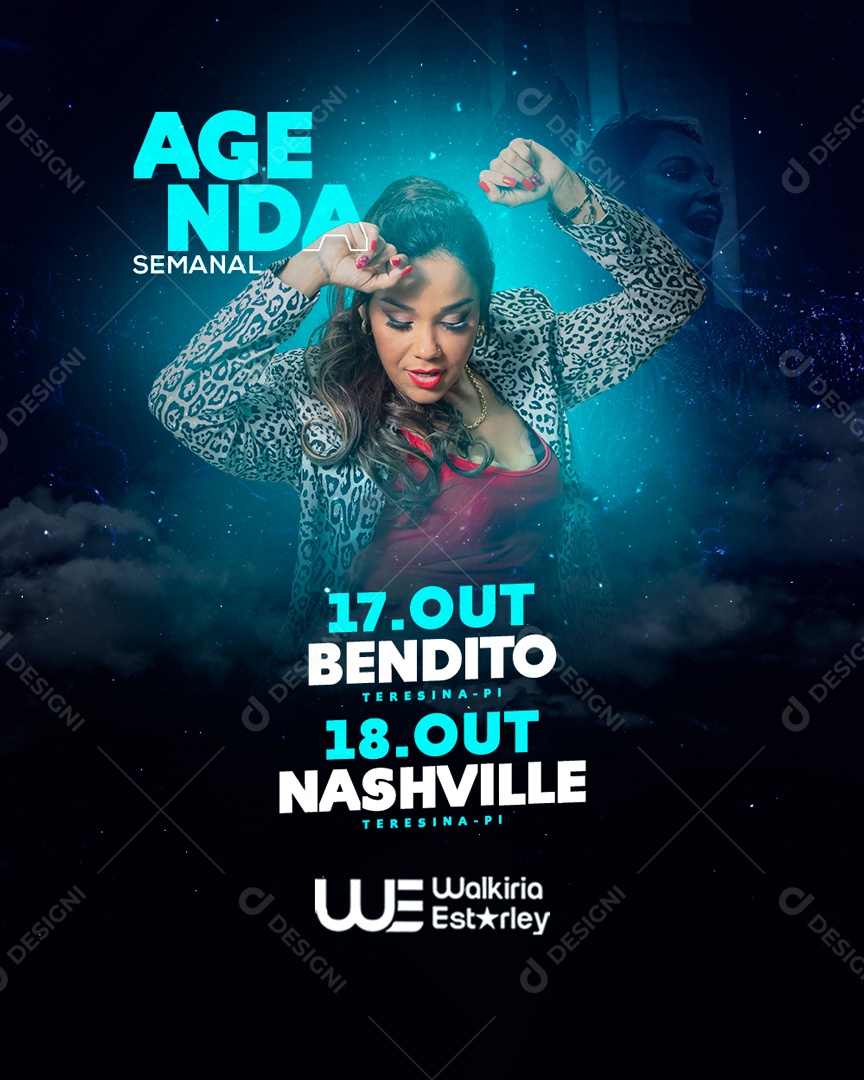 Agenda Semanal Flyer Social Media PSD Editável