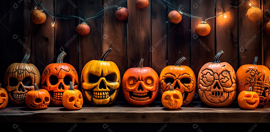 Caveira assustadora, feliz dia das bruxas