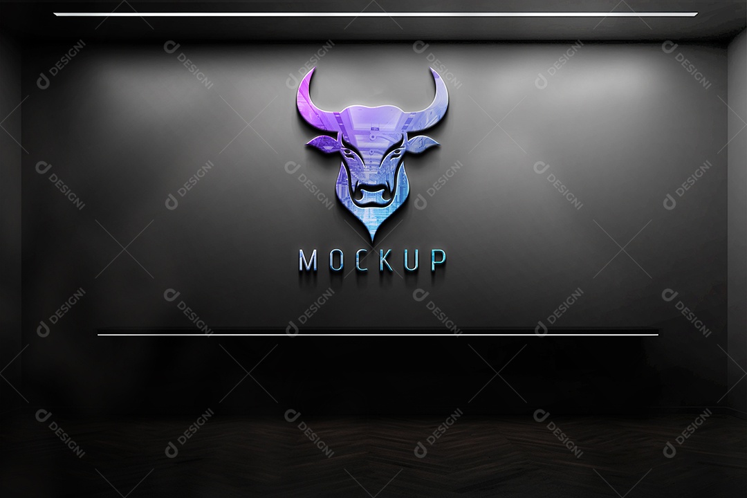 Mockup Logo Touro  Para Composição PSD