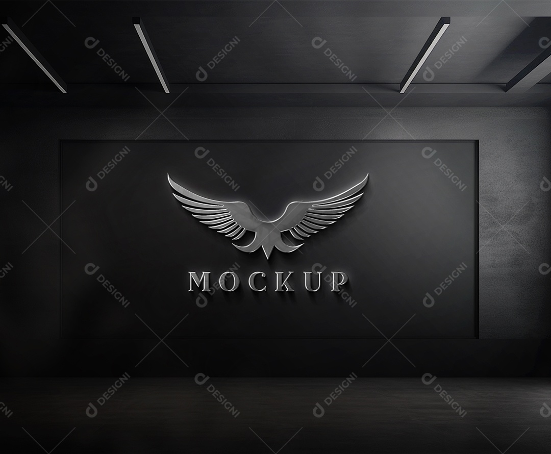 Mockup Logo Águia Para Composição PSD
