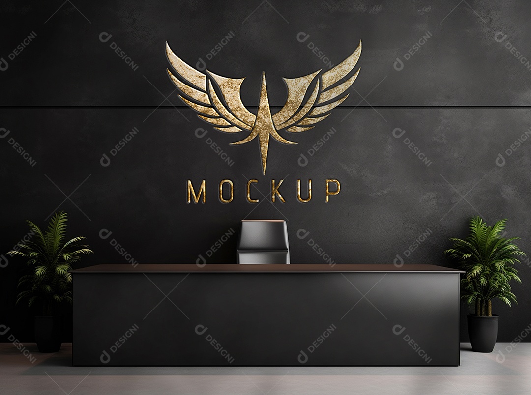 Mockup Logo Águia Para Composição PSD