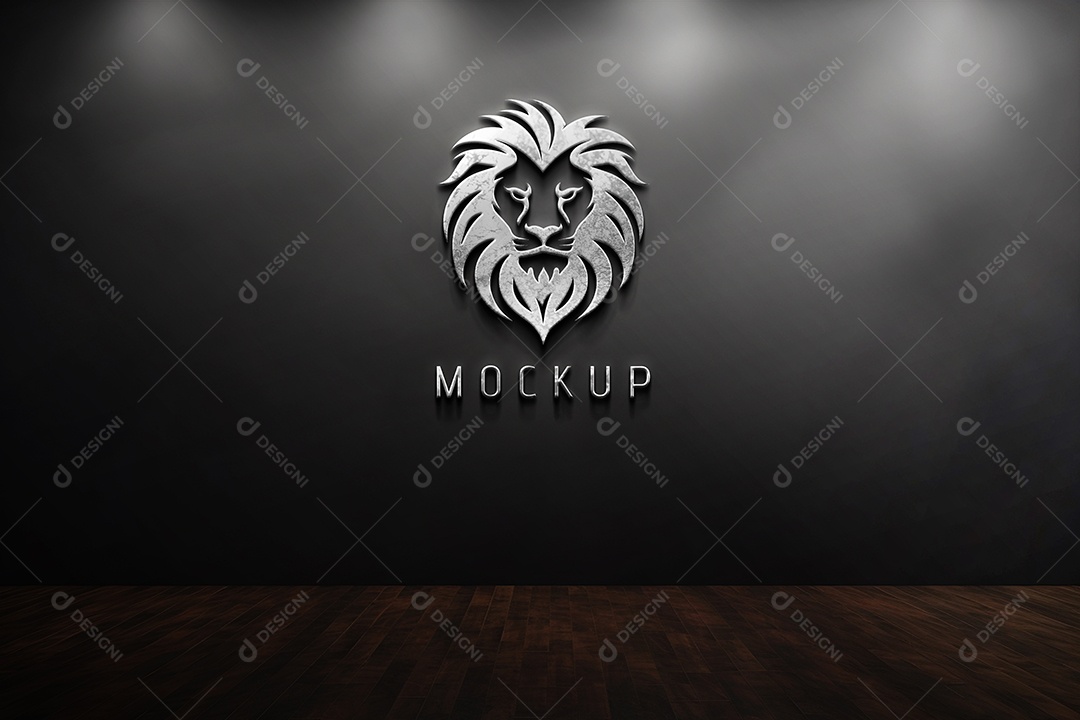 Mockup Logo Leão Para Composição PSD