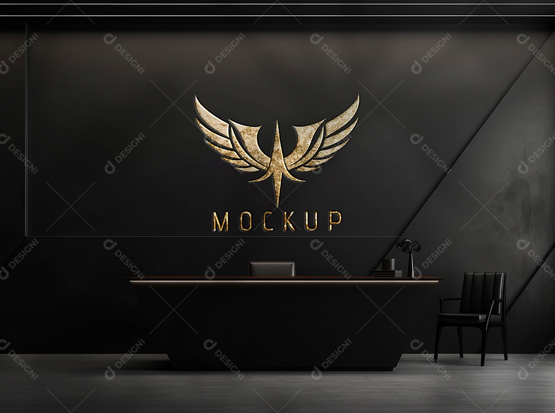 Mockup Logo Águia Para Composição PSD