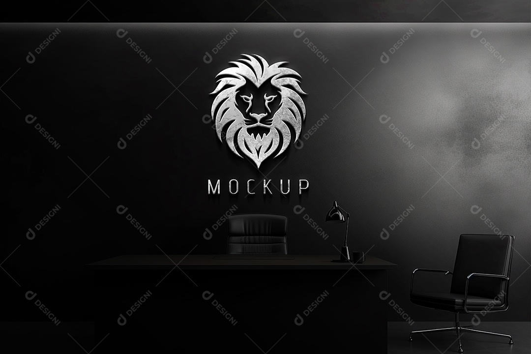Mockup Logo Leão Para Composição PSD