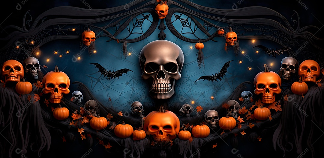 Caveira assustadora, feliz dia das bruxas28