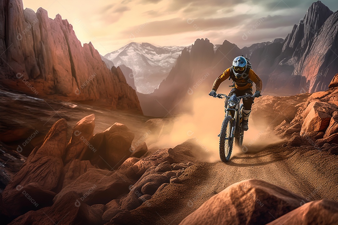 Imagem realista de pessoa jovem ciclista