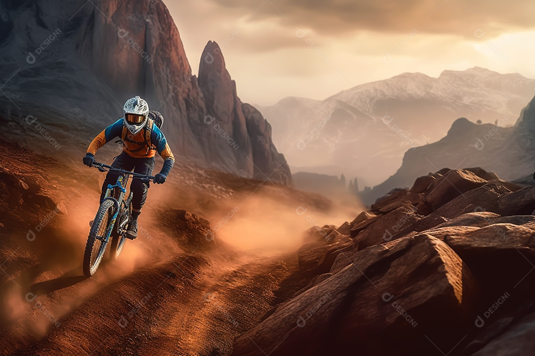 Imagem realista de pessoa jovem ciclista