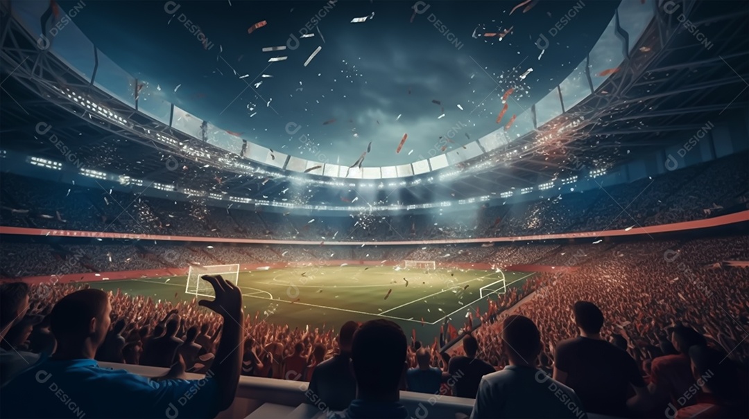 Imagem realista de campo de futebol