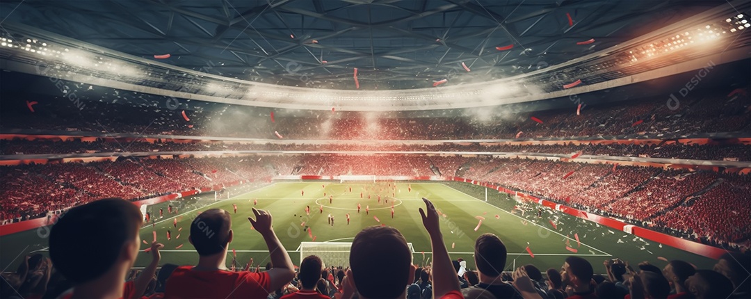 Imagem realista de campo de futebol