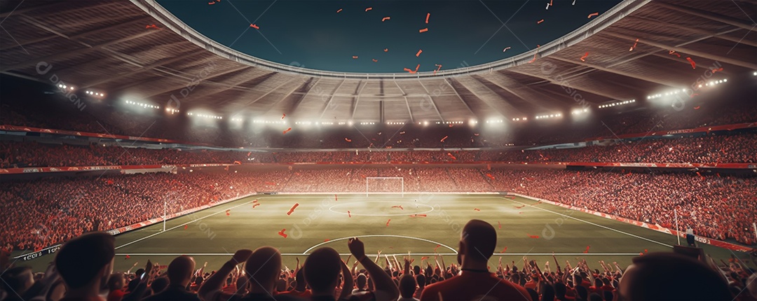 Imagem realista de campo de futebol