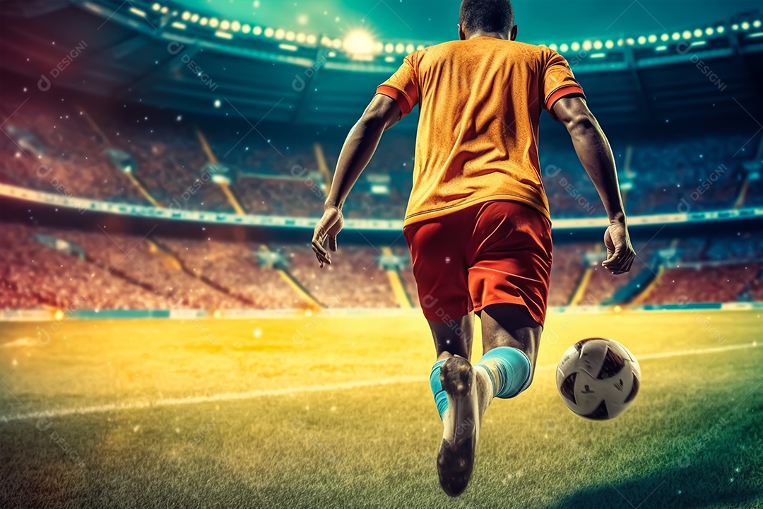 Imagem realista de campo de futebol