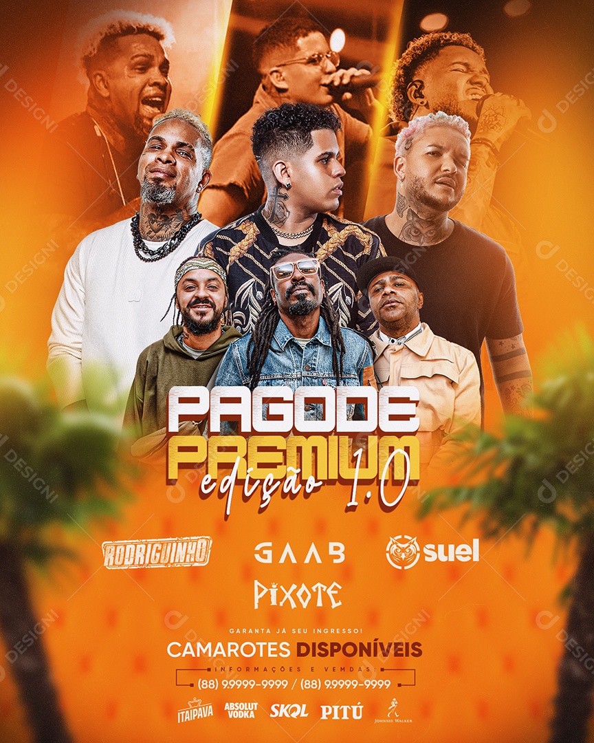 Flyer Pagode Premium Social Media PSD Editável