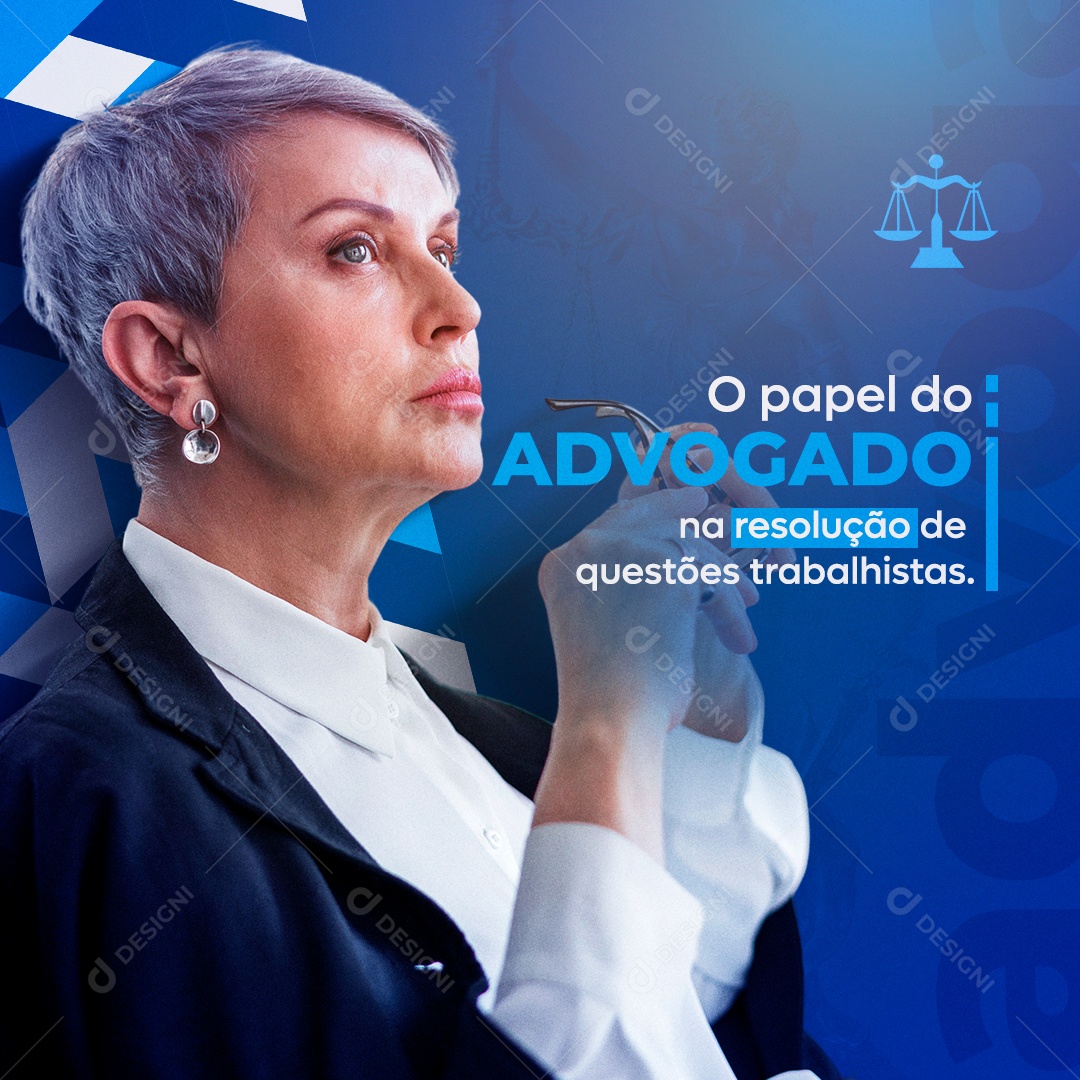 O Papel do Advogado Advocacia Social Media PSD Editável