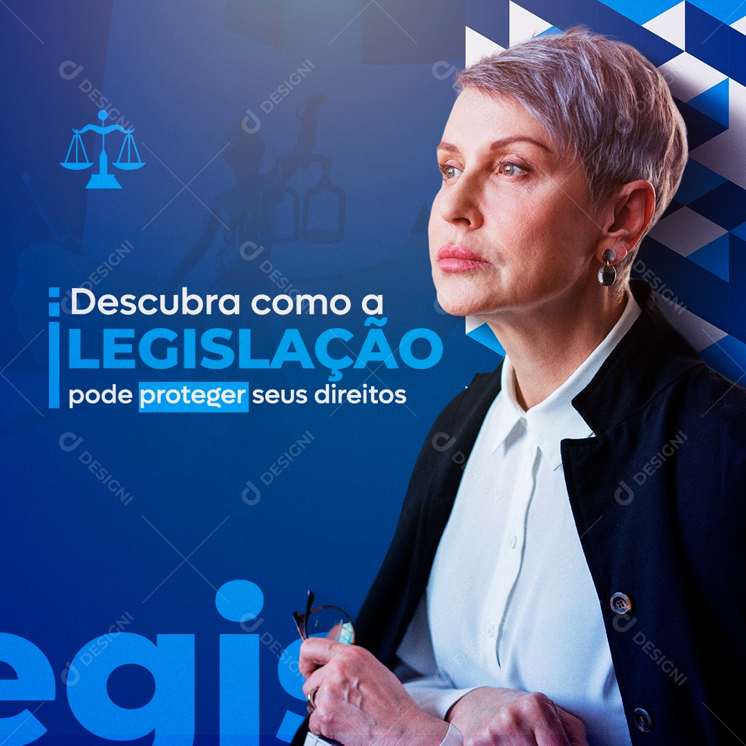 Descubra Como a Legislação Advocacia  Social Media PSD Editável