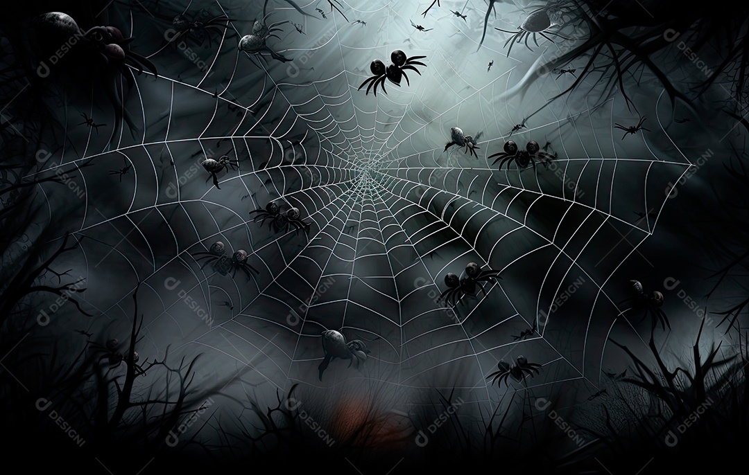 Teia de aranha estilo halloween