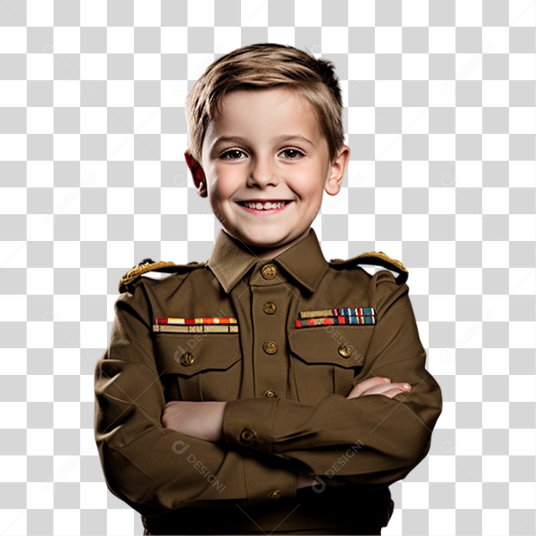 Criança Vestida de Policial o PNG Transparente