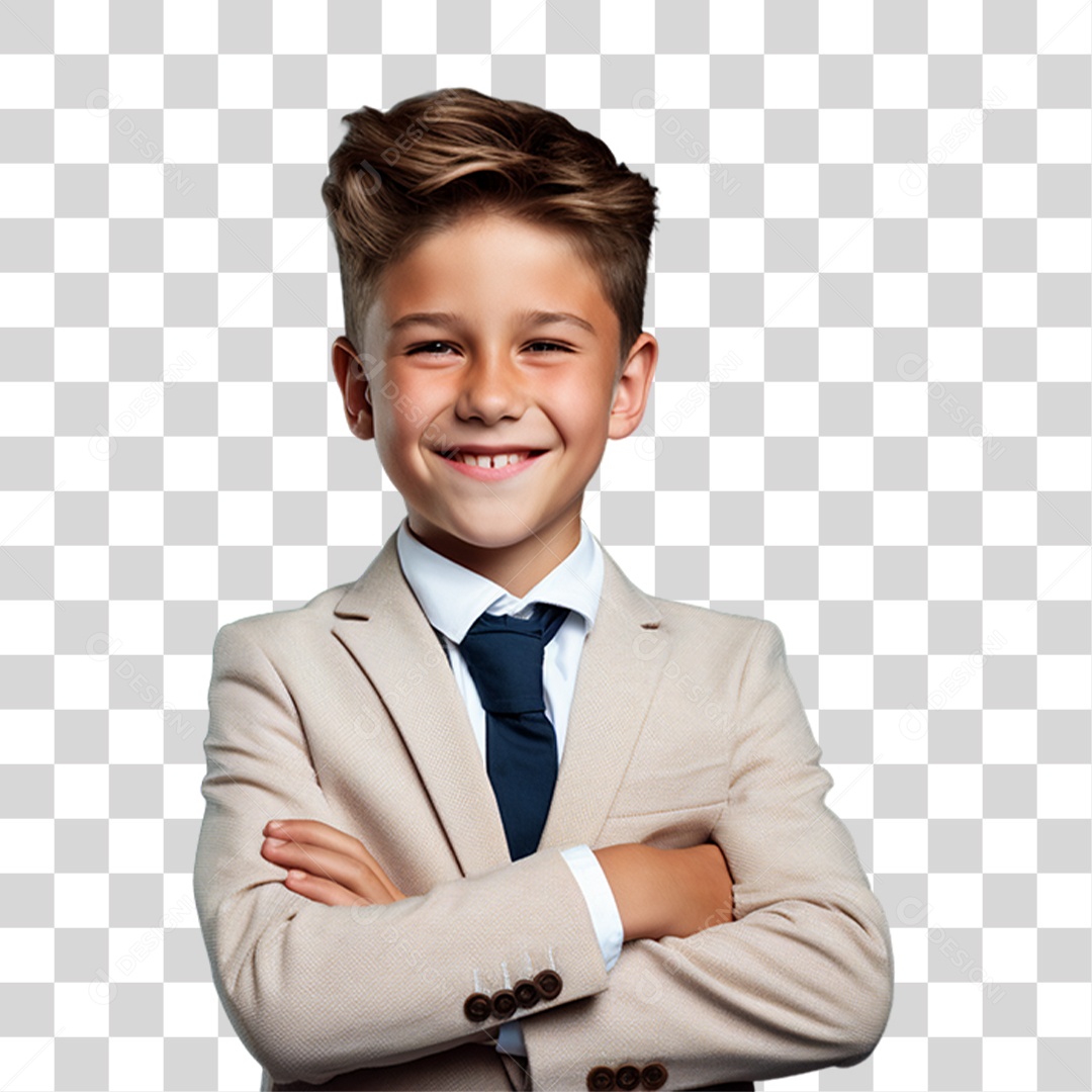 Criança Vestida de Empresário PNG Transparente