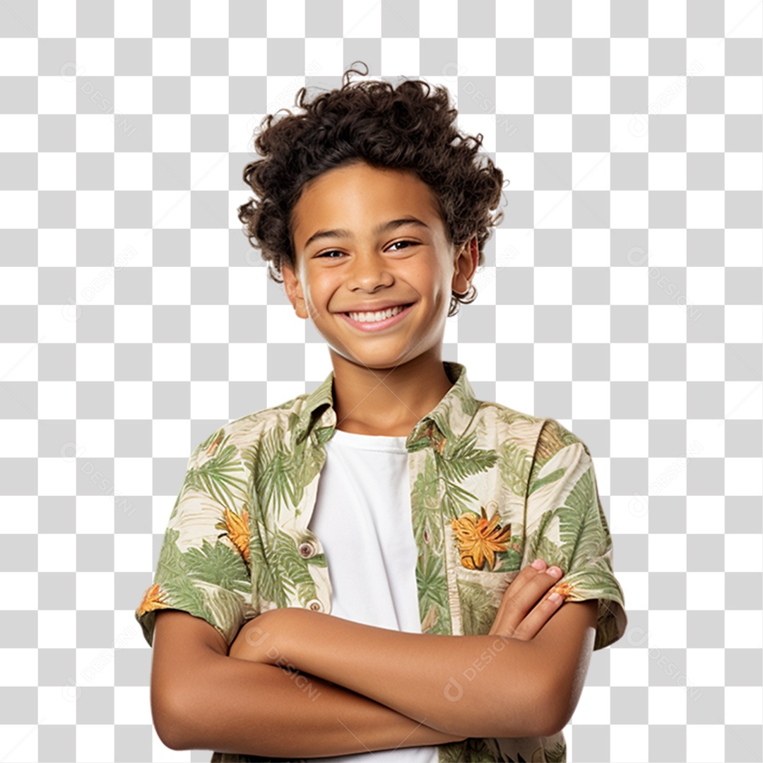 Criança Vestida de Roupa Havaiana PNG Transparente