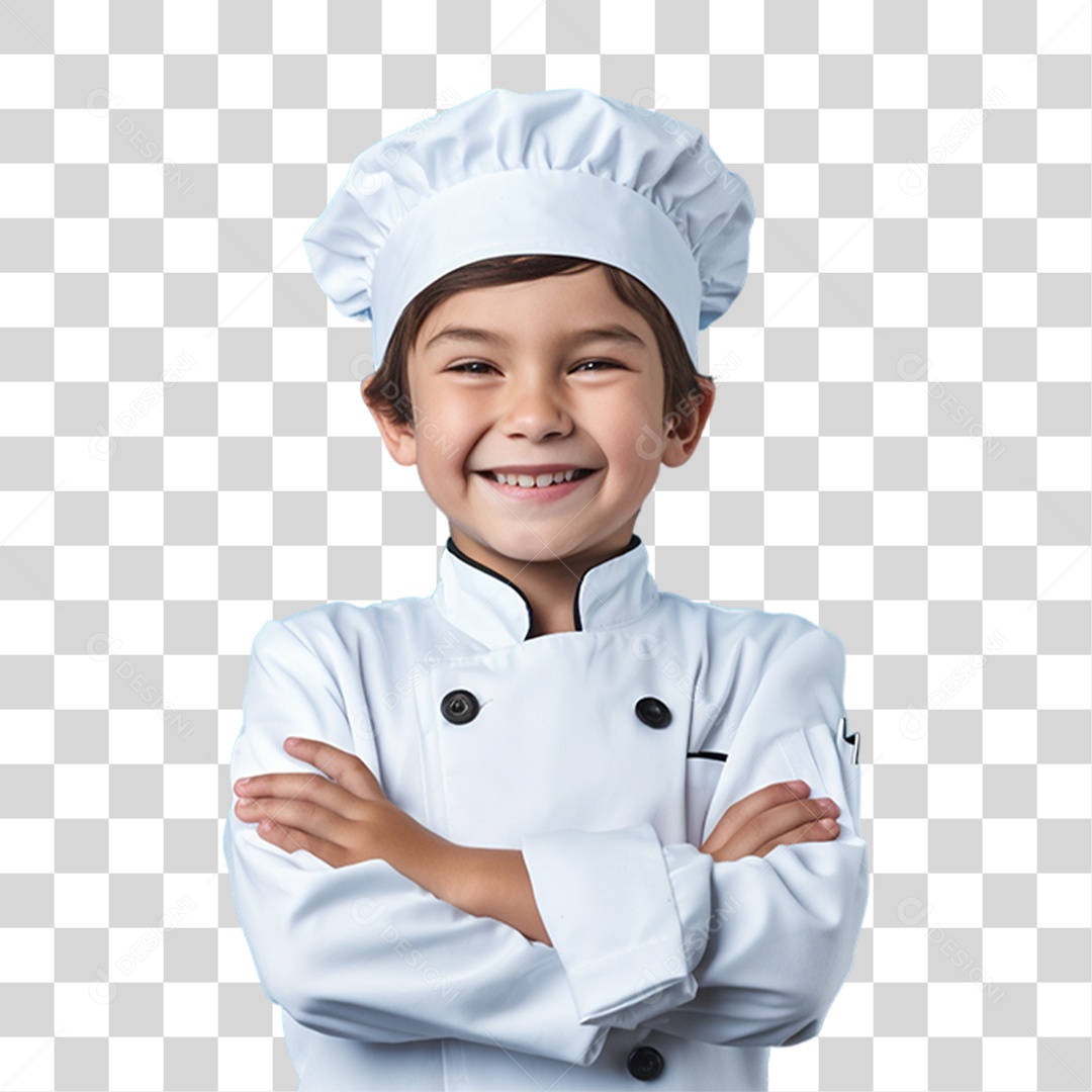 Criança Vestida de Confeiteira PNG Transparente