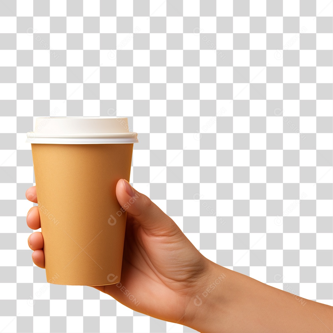 Mão Segurando Copo de Café PNG Transparente