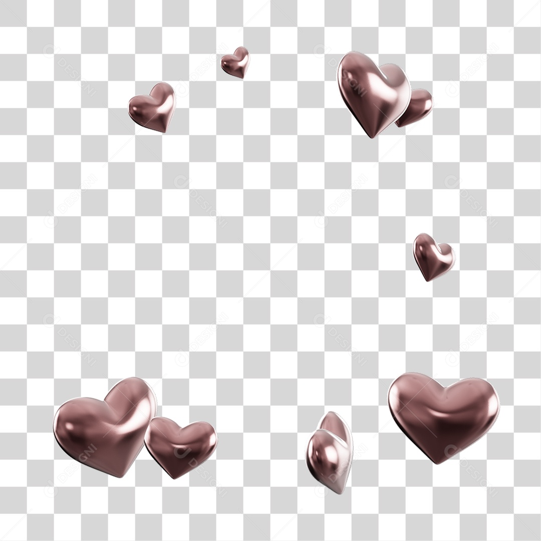 Balões de Coração Dia dos Namorados PNG Transparente