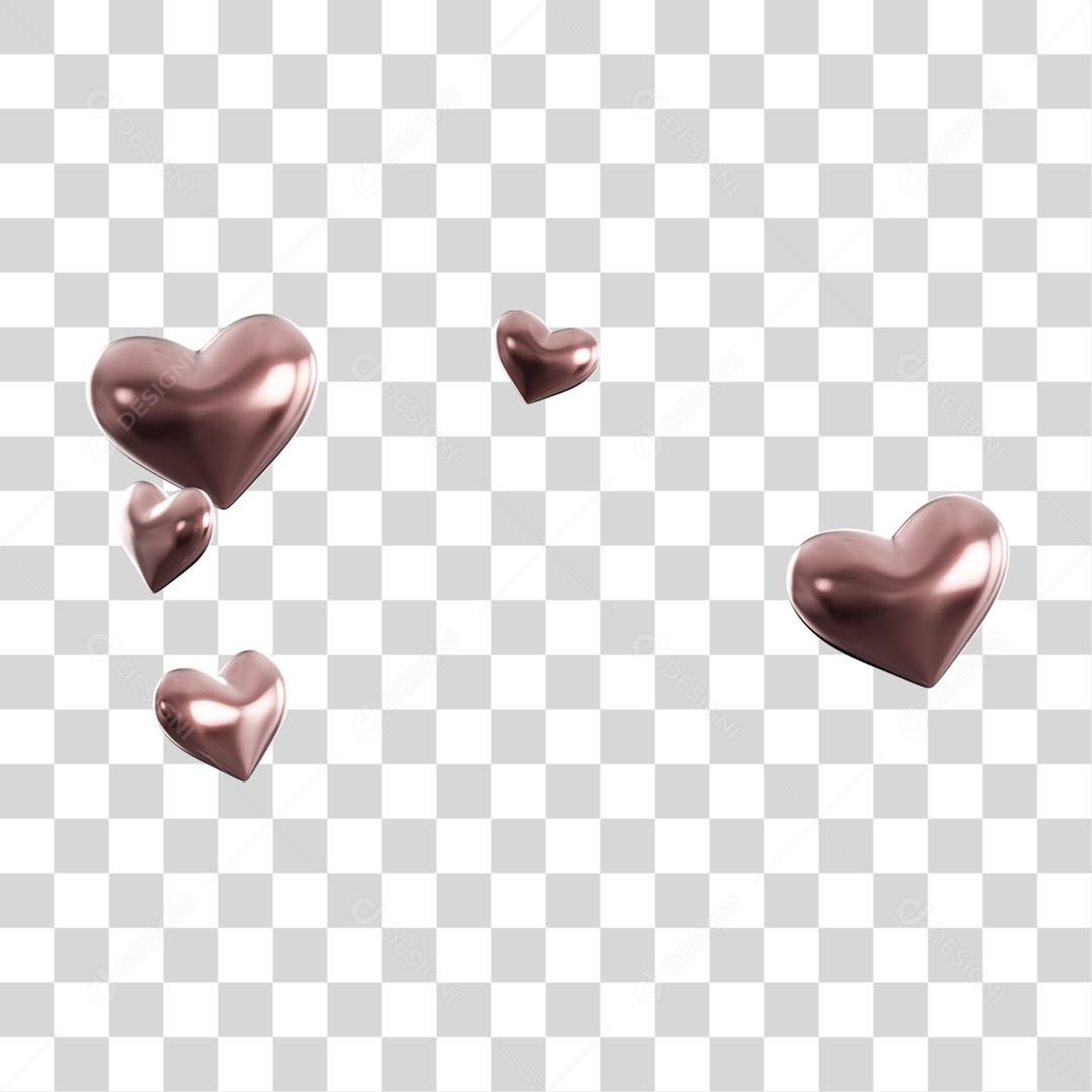 Balões de Coração Dia dos Namorados PNG Transparente