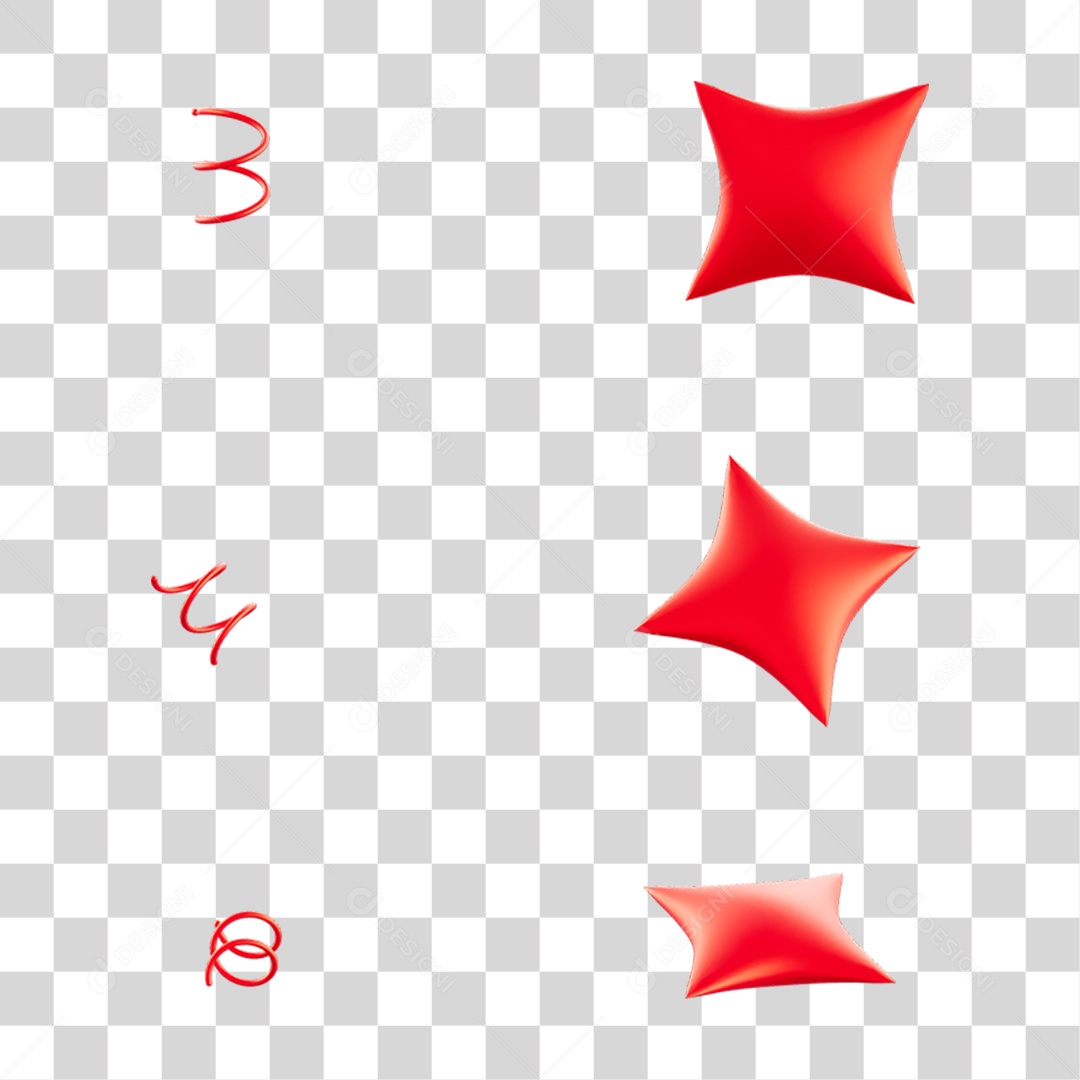 Estrelas Dia dos Namorados PNG Transparente