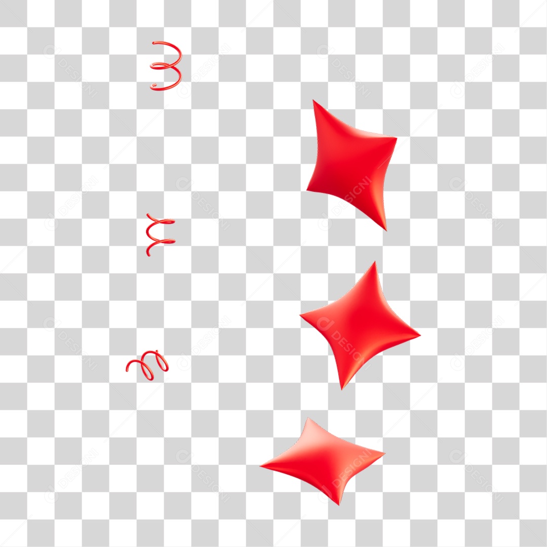 Estrelas Dia dos Namorados PNG Transparente