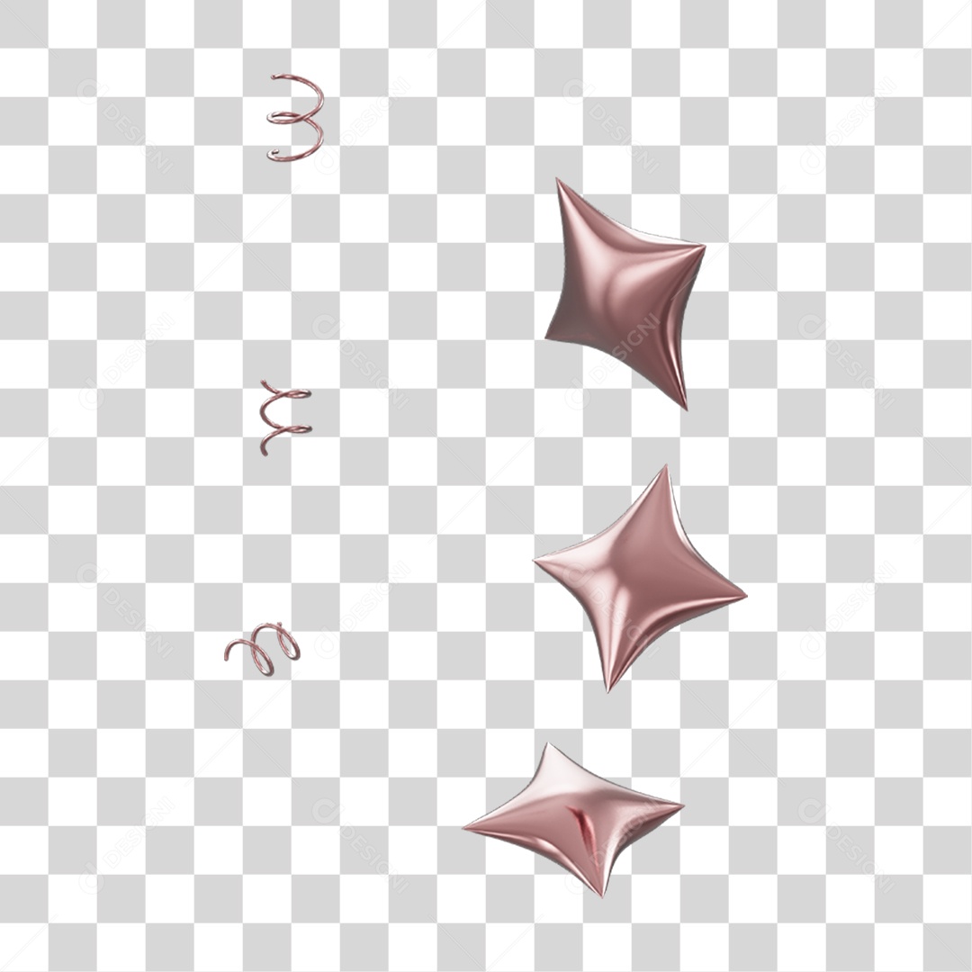 Estrelinhas e Molas PNG Transparente