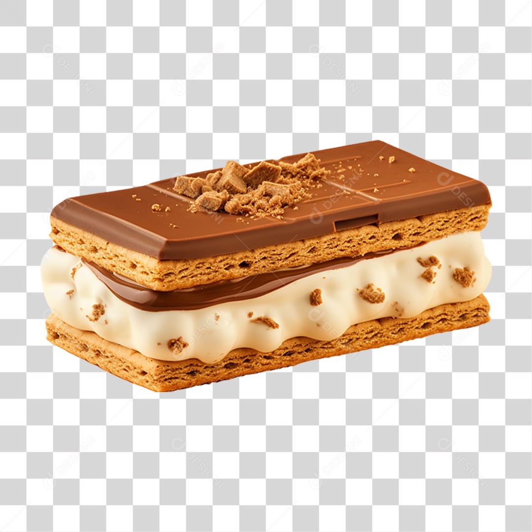 Bolachas com Chocolate e Marshmallow S´more PNG Transparente