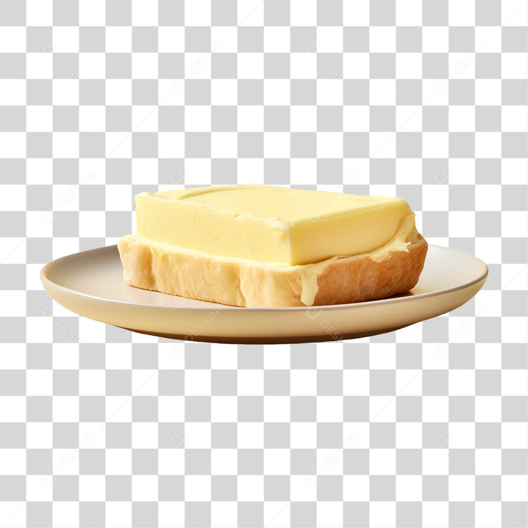 Pão com Fatias de Queijo PNG Transparente