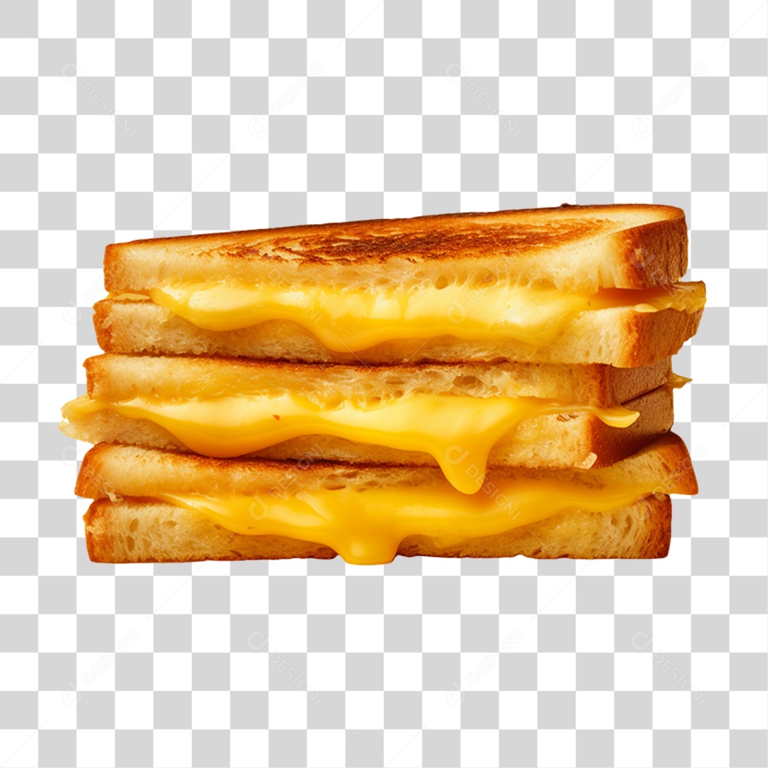 Sanduiche de Queijo Derretido PNG Transparente