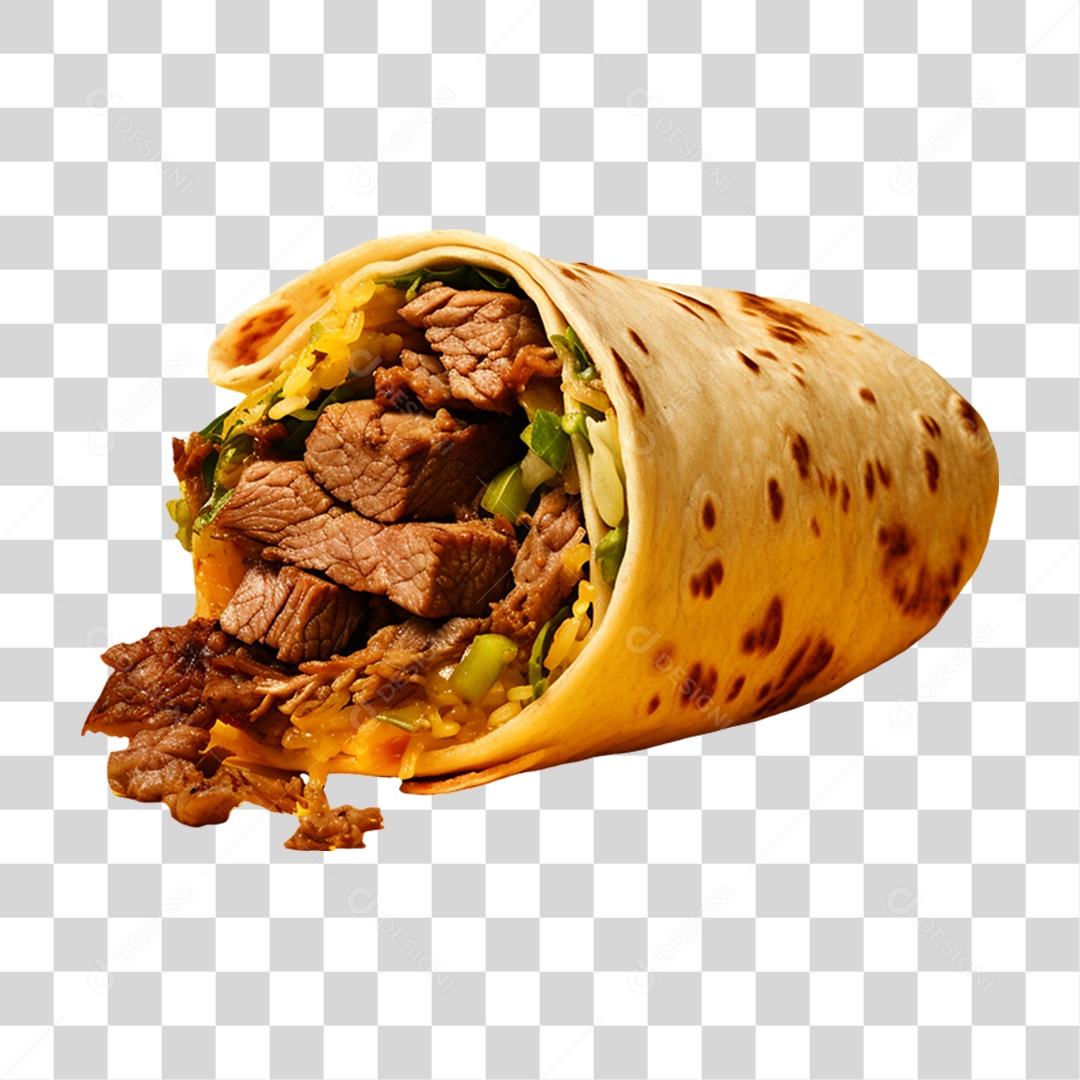 Burrito Recheado de Carne PNG Transparente