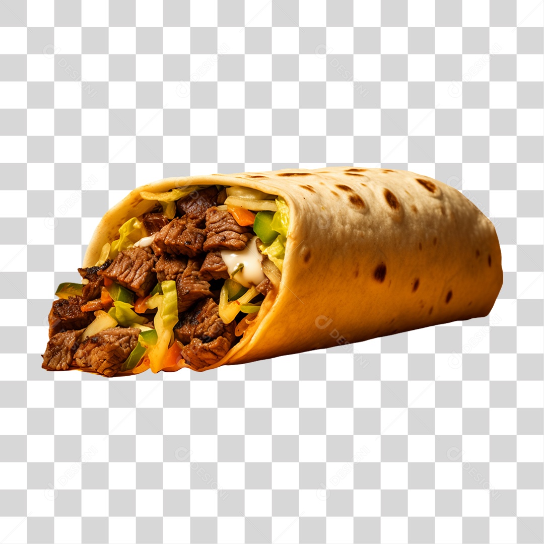 Burrito Recheado de Carne PNG Transparente