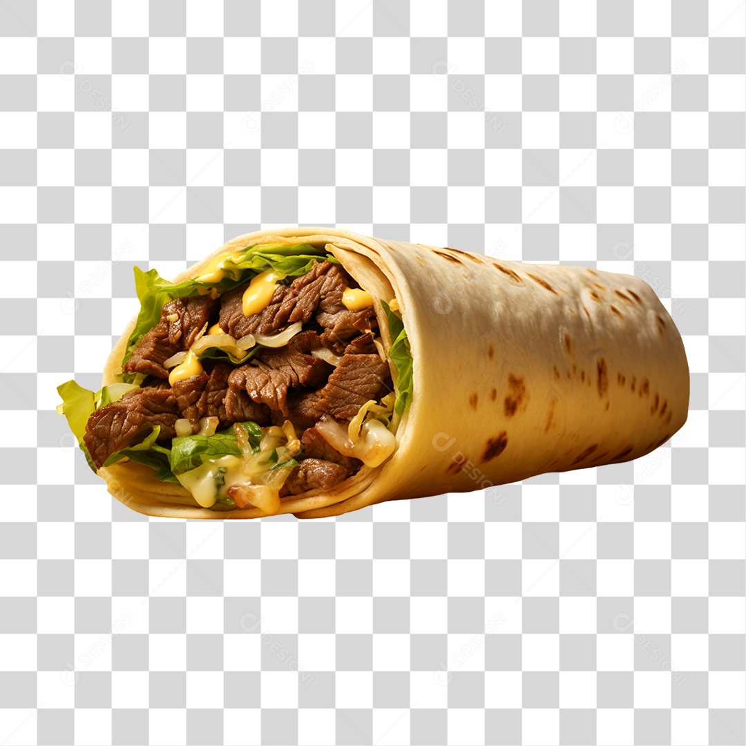 Burrito Recheado de Carne PNG Transparente