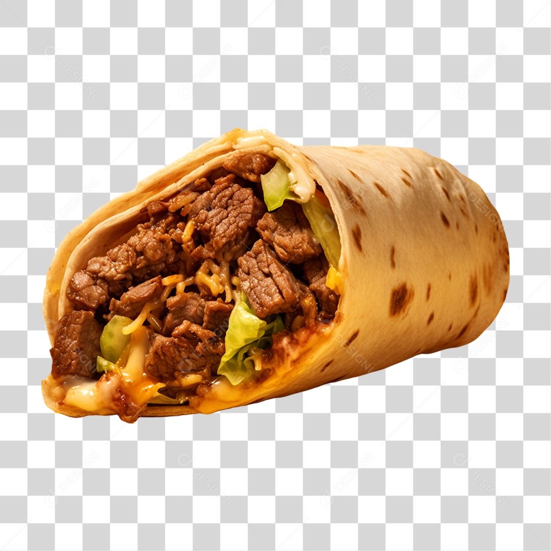 Burrito Recheado de Carne PNG Transparente